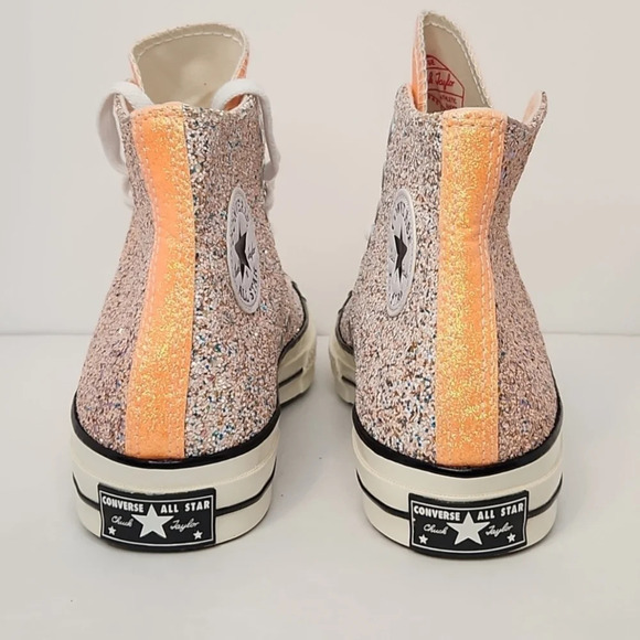 Converse Chuck Taylor All Star JW Anderson Colorblock Glitter Hightop Sneakers - Picture 6 of 7